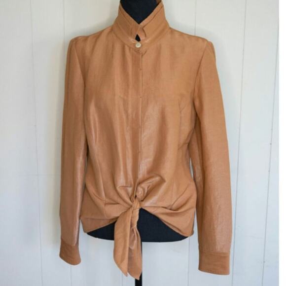 Per Se Italian Shimmer Linen Blouse Ladies Pre- Loved Size Ladies 8 - Picture 4 of 10